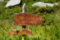 Islas Cies islands lighthouse Faro Cies sign in wood Royalty Free Stock Photo