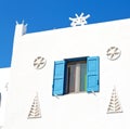 in the isle of greece antorini europe old house and white color Royalty Free Stock Photo