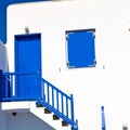 in the isle of greece antorini europe old house and white color Royalty Free Stock Photo