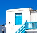 in the isle of greece antorini europe old house and white color Royalty Free Stock Photo