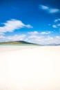 Isle of Harris landscape - beautiful endless sandy beach and turquoise ocean Royalty Free Stock Photo