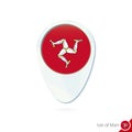 Isle of Man flag location map pin icon on white background