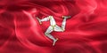 3D-Illustration of a Isle of Man flag - realistic waving fabric flag