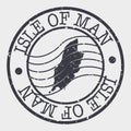 Isle of Man Map Postmark. Silhouette Postal Passport. Stamp Round Vector Icon. Vintage Postage Design. Royalty Free Stock Photo