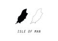 Isle of man outline map country shape