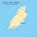 Isle of Man political map