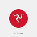 Isle of Man round flag icon with shadow