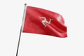 Isle of Man - waving fabric flag