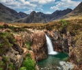 Isle of Skye - Fairy pool waterfall in Scotland, UK Royalty Free Stock Photo