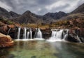 Isle of Skye - Fairy pool waterfall in Scotland, UK Royalty Free Stock Photo