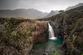 Isle of Skye - Fairy pool waterfall in Scotland, UK Royalty Free Stock Photo