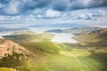 Isle of Skye mountains - Cuillin Hills and ocean landscape Royalty Free Stock Photo