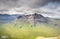 Isle of Skye mountains - Cuillin Hills and ocean landscape Royalty Free Stock Photo