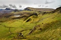 Isle of skye, Quiraing mountain, Scotland scenic landscape Royalty Free Stock Photo