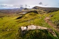 Isle of skye, Quiraing mountain, Scotland scenic landscape Royalty Free Stock Photo