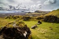 Isle of skye, Quiraing mountain, Scotland scenic landscape Royalty Free Stock Photo