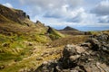 Isle of skye, Quiraing mountain, Scotland scenic landscape Royalty Free Stock Photo