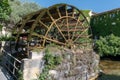 Isle sur la sorgue medieval Water Wheels in L`Isle-sur-la-Sorgue Provence France Royalty Free Stock Photo