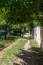 Isle sur la sorgue way canal village of L`Isle-sur-la-Sorgue in Provence France Royalty Free Stock Photo