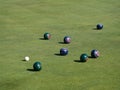 ISLE OF THORNS, SUSSEX/UK - SEPTEMBER 11 : Lawn bowls match at I Royalty Free Stock Photo