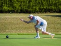 ISLE OF THORNS, SUSSEX/UK - SEPTEMBER 11 : Lawn Bowls Match at I