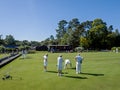 ISLE OF THORNS, SUSSEX/UK - SEPTEMBER 11 : Lawn Bowls Match at I