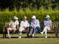 ISLE OF THORNS, SUSSEX/UK - SEPTEMBER 11 : Spectators at a Lawn