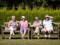 ISLE OF THORNS, SUSSEX/UK - SEPTEMBER 11 : Spectators at a Lawn