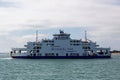 An isle of wight car ferry at sea in the solent Royalty Free Stock Photo