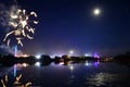 Isle of Wight Festival Fireworks Royalty Free Stock Photo