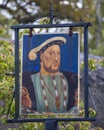 King Henry VIII Signboard in Shanklin Old Village, UK Royalty Free Stock Photo