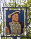 King Henry VIII Signboard in Shanklin Old Village, UK Royalty Free Stock Photo