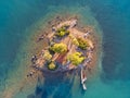 Islet Daskalio at Poros island, Greece Royalty Free Stock Photo