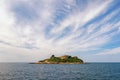 Islet Mamula with old fort. Montenegro Royalty Free Stock Photo