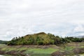 Islets or small islands form within the lake when water recede during long summer Royalty Free Stock Photo