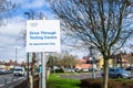 ISLEWORTH, LONDON, ENGLAND- 17th February 2021: Drive Through Testing Centre sign at West Middlesex University Hospital