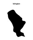 Islington outline map Royalty Free Stock Photo