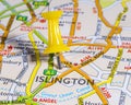 Islington on a UK Map