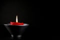 Isloated Red Candle Royalty Free Stock Photo