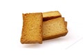 Islolate rusk with plate Royalty Free Stock Photo