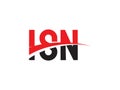 ISN Letter Initial Logo Design Vector Illustration