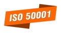 iso 50001 banner template. ribbon label sign. sticker