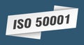 iso 50001 banner template. ribbon label sign. sticker