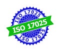 ISO 17025 Bicolor Clean Rosette Template for Stamp Seals Royalty Free Stock Photo