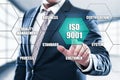 ISO 9001 Business Standard Quality Certification concept Royalty Free Stock Photo