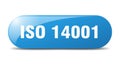 iso 14001 button. sticker. banner. rounded glass sign