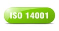 iso 14001 button. sticker. banner. rounded glass sign