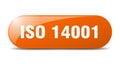 iso 14001 button. sticker. banner. rounded glass sign