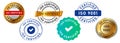 iso certified circle stamp label seal emblem badge sign for guarantee confirmation accredited standard quality