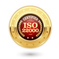 ISO 22000 certified medal - Food safety Royalty Free Stock Photo